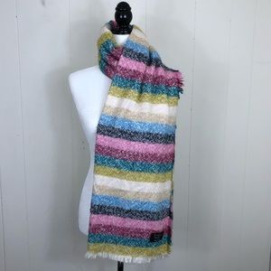V. Fraas Oversized Colourful Striped Scarf
